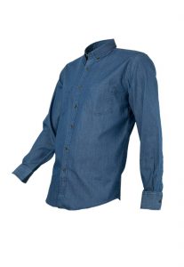camisa denim azul