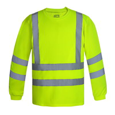 Polera Alta Visibilidad con Cinta Reflectante Amarilla.
