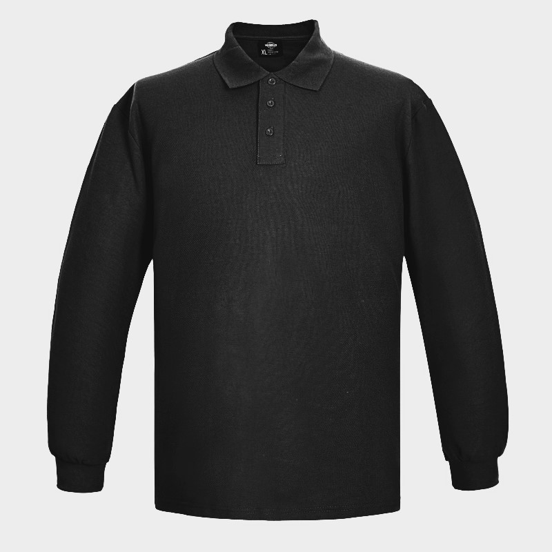 Polera Piqué Manga Larga Hombre por mayor - Imagen 4