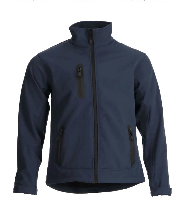 sofshell hombre azul marino