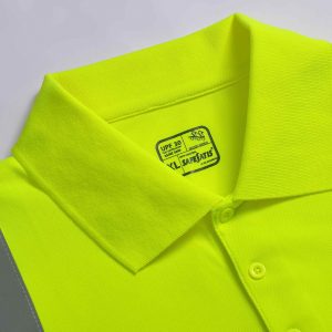 polera fluor cinta reflectante