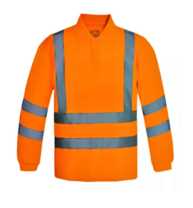 polera naranjo fluor con reflectante