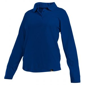POLERA POLO DRYFRESH SMOOTH MANGA LARGA MUJER AZUL