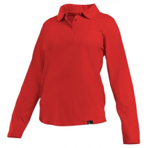 POLERA POLO DRYFRESH SMOOTH MANGA LARGA MUJER ROJA