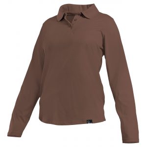 POLERA POLO DRYFRESH SMOOTH MANGA LARGA MUJER CAFE