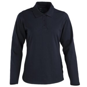 polera-polo-dryfresh-smooth-manga-larga-mujer azul marino