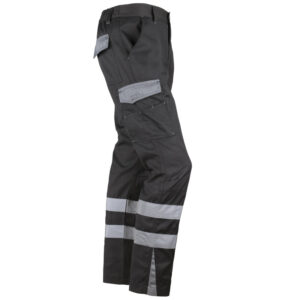 pantalon-cargo-gabardina-bicolor-ccinta-practical-line-100-poly-negro