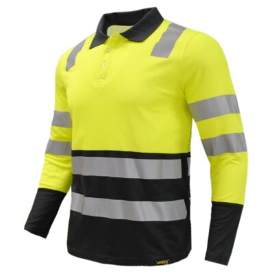 Polera Piqué Alta Visibilidad Híbrida Hi Vision Bicolor