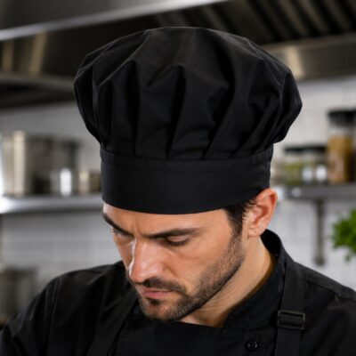 gorro frances para chef negro